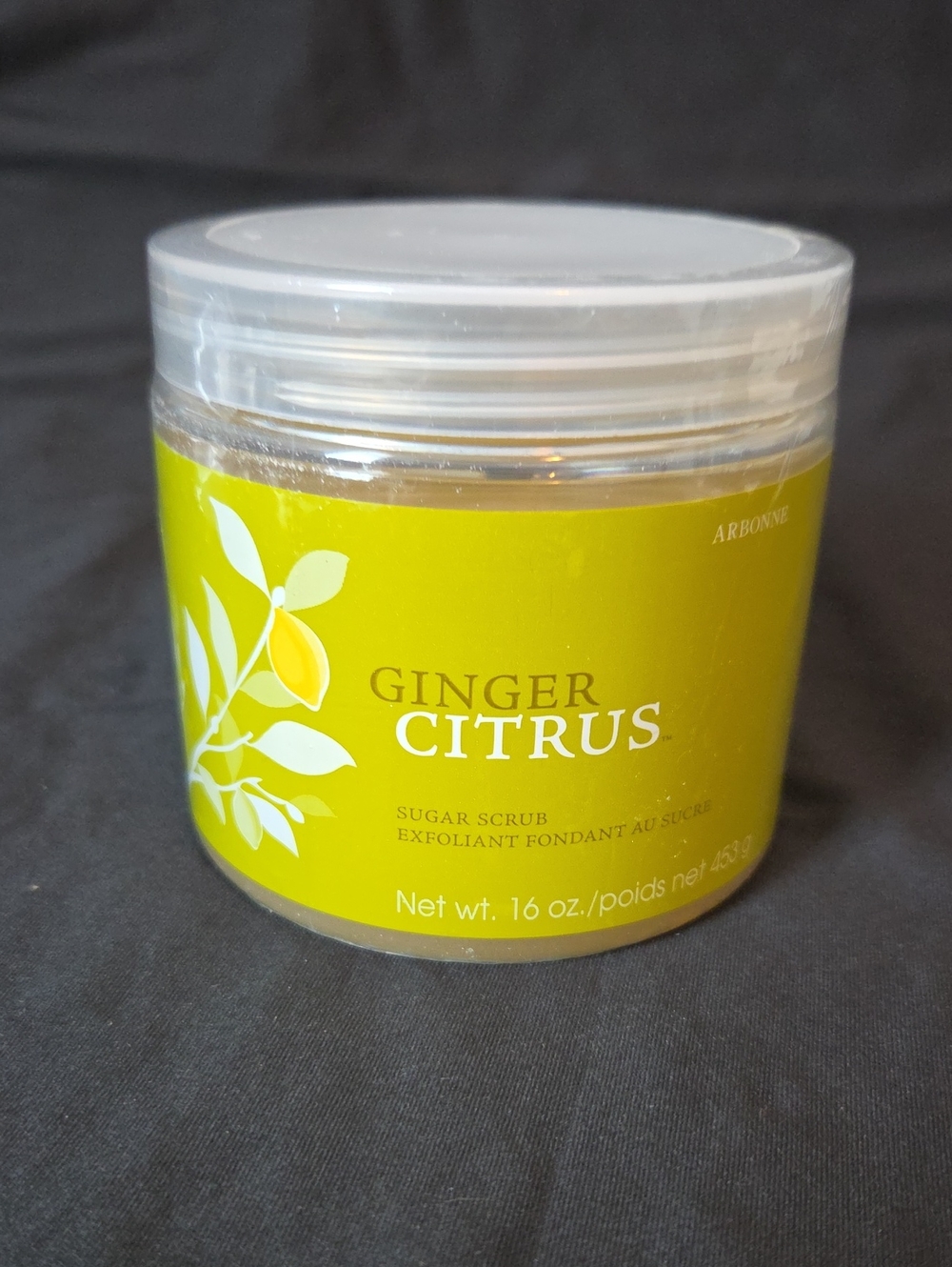 Arbonne Ginger Citrus Sugar Scrub — Lime Green
